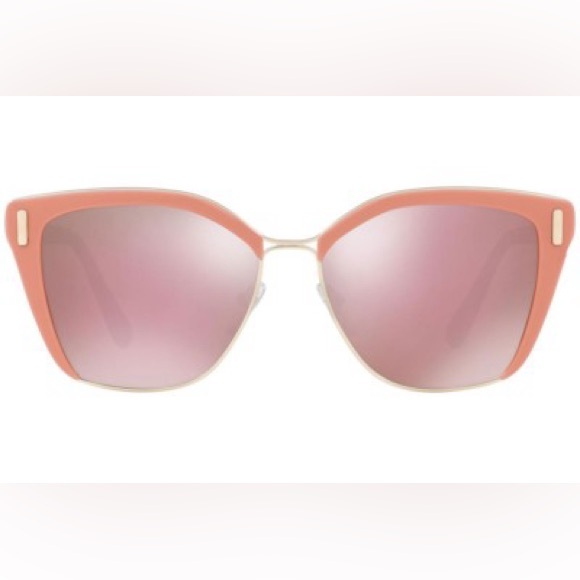 Prada Coral Pink and Brown Cat-eye Sunglasses BRAND NEW! - Picture 3 of 9